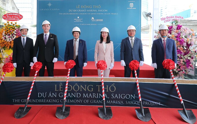 Nghi lễ động thổ của dự án căn hộ hàng hiệu Grand Marina Saigon diễn ra ngày 24/3